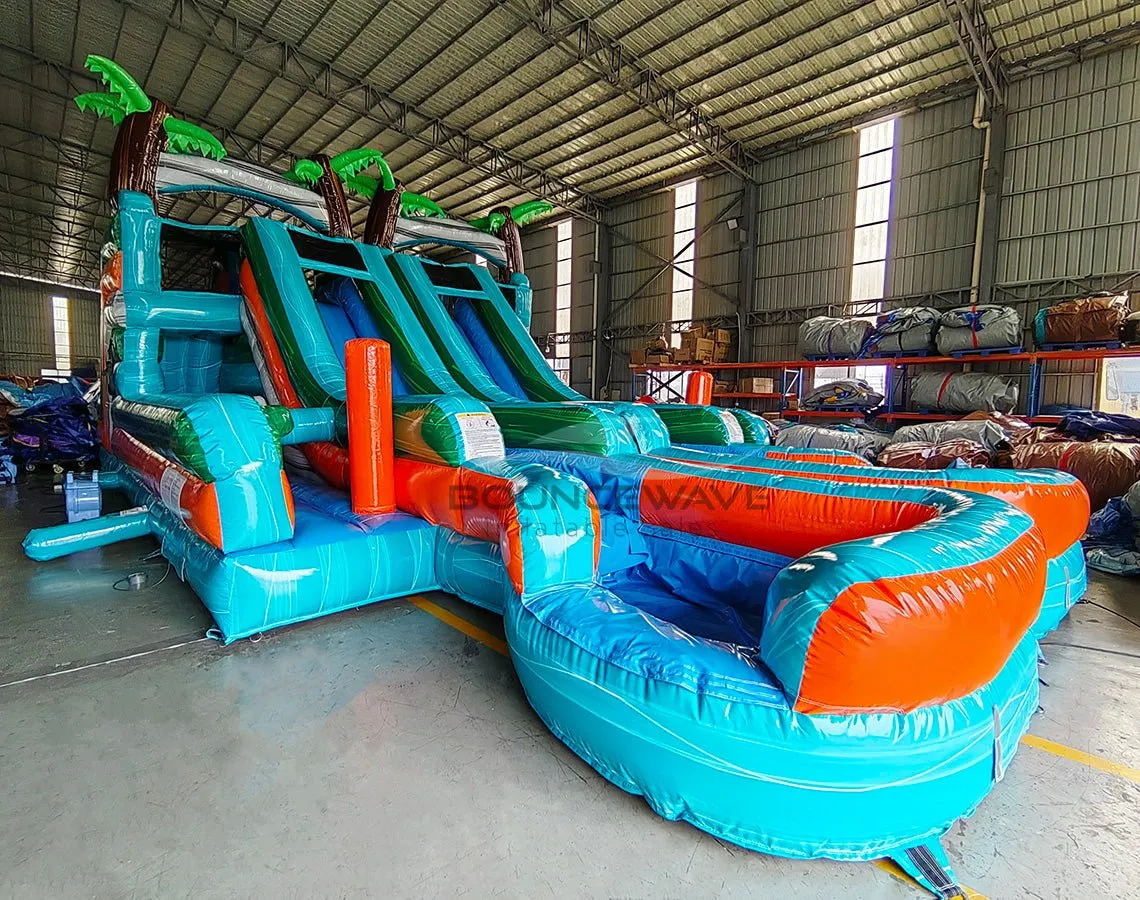 Fiji Falls Double Dash Splash Inflatable Obstacle Course
