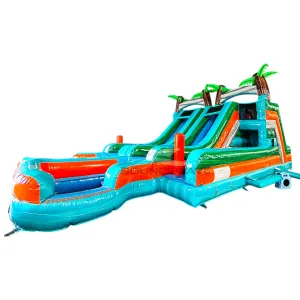 Fiji Falls Double Dash Splash Inflatable Obstacle Course