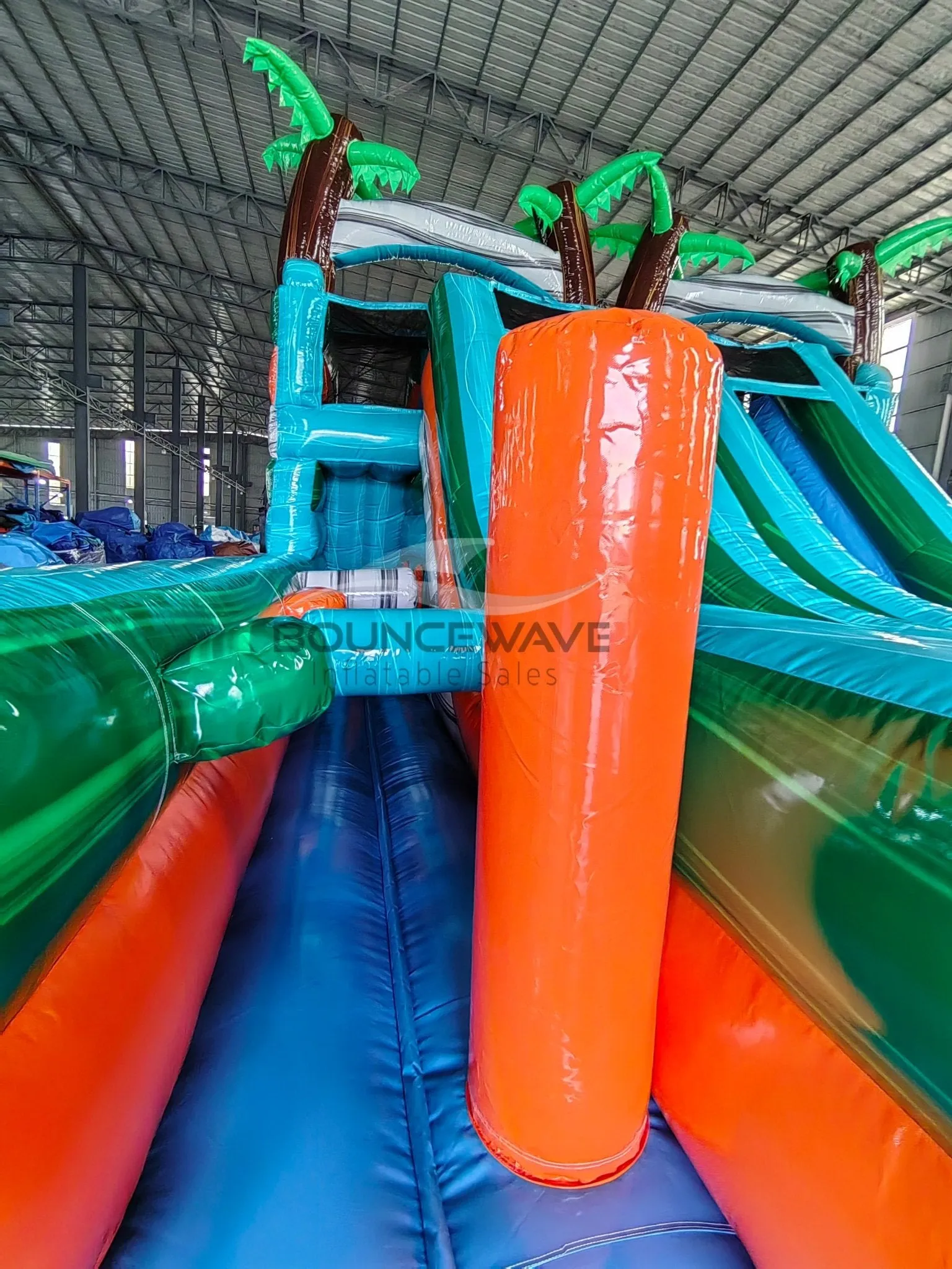 Fiji Falls Double Dash Splash Inflatable Obstacle Course