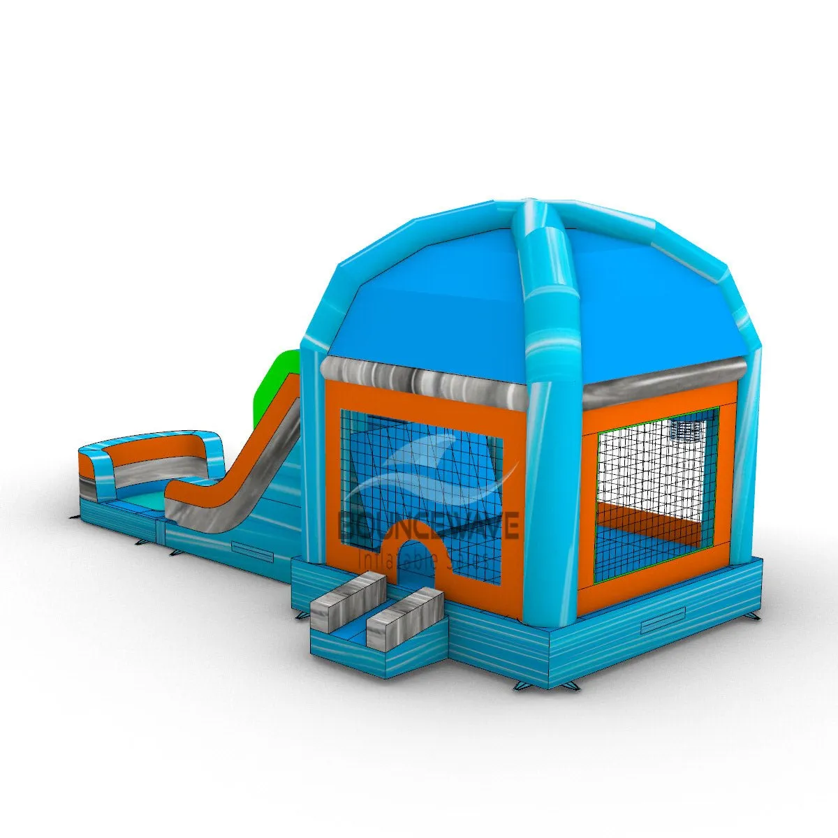 Fiji Falls Mega Dome Dual Lane Bounce House with Slide (Wet/Dry)