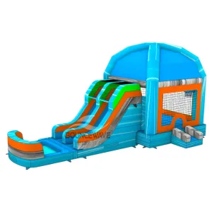 Fiji Falls Mega Dome Dual Lane Bounce House with Slide (Wet/Dry)