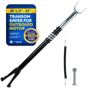 Five Oceans Transom Saver, Transom Savers for Outboard Motor, Adjustable Boat Motor Support Bracket, Shock Absorbing Adjustable from 20-1/2" to 31", Suitable for Most Outboards Up to 150 HP - FO3465