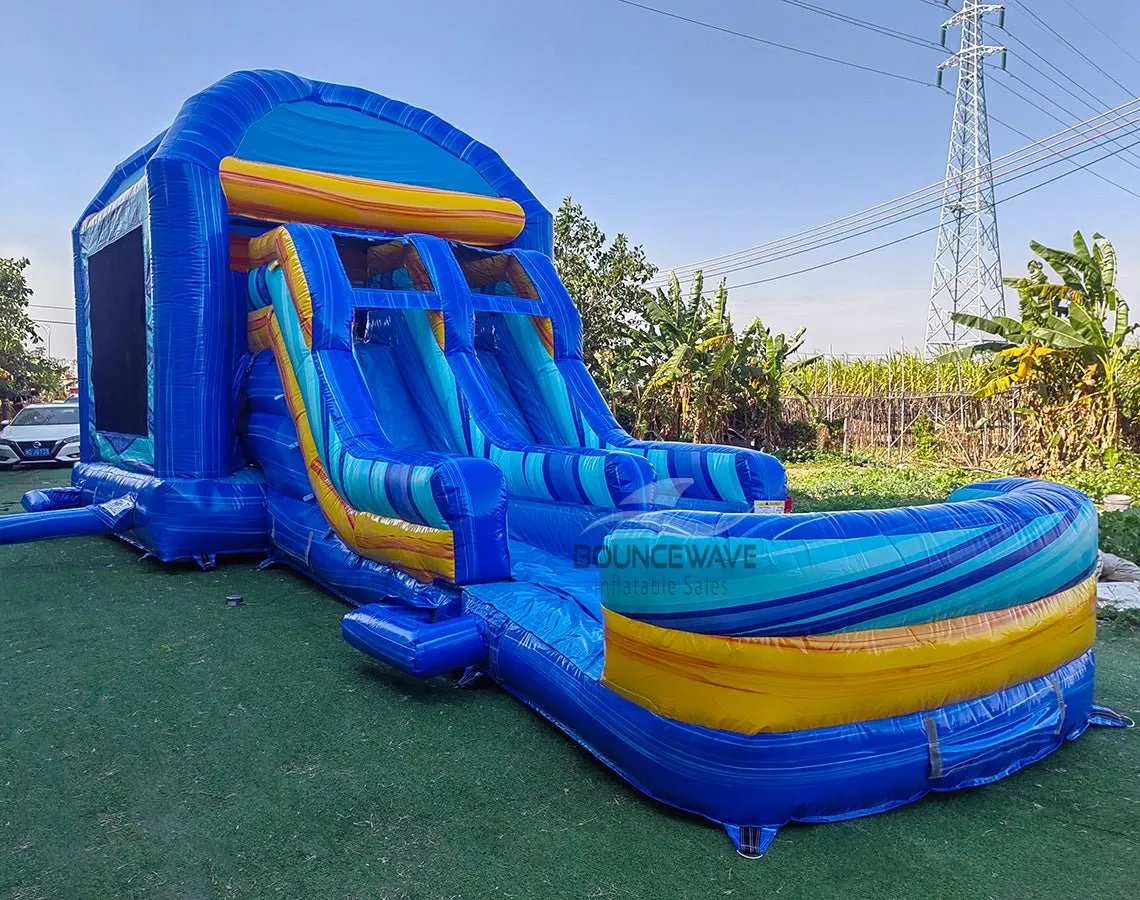 Flashpoint Mega Dome Dual Lane Bounce House with Slide (Wet/Dry)