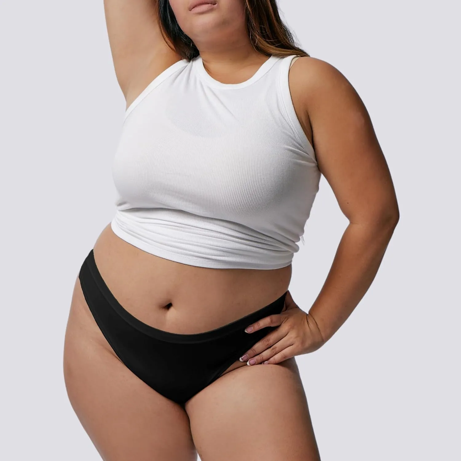 Flex Fit Thong - Women’s Thong for Purse - On-the-Go Emergency Underwear - 4 Pack - Black