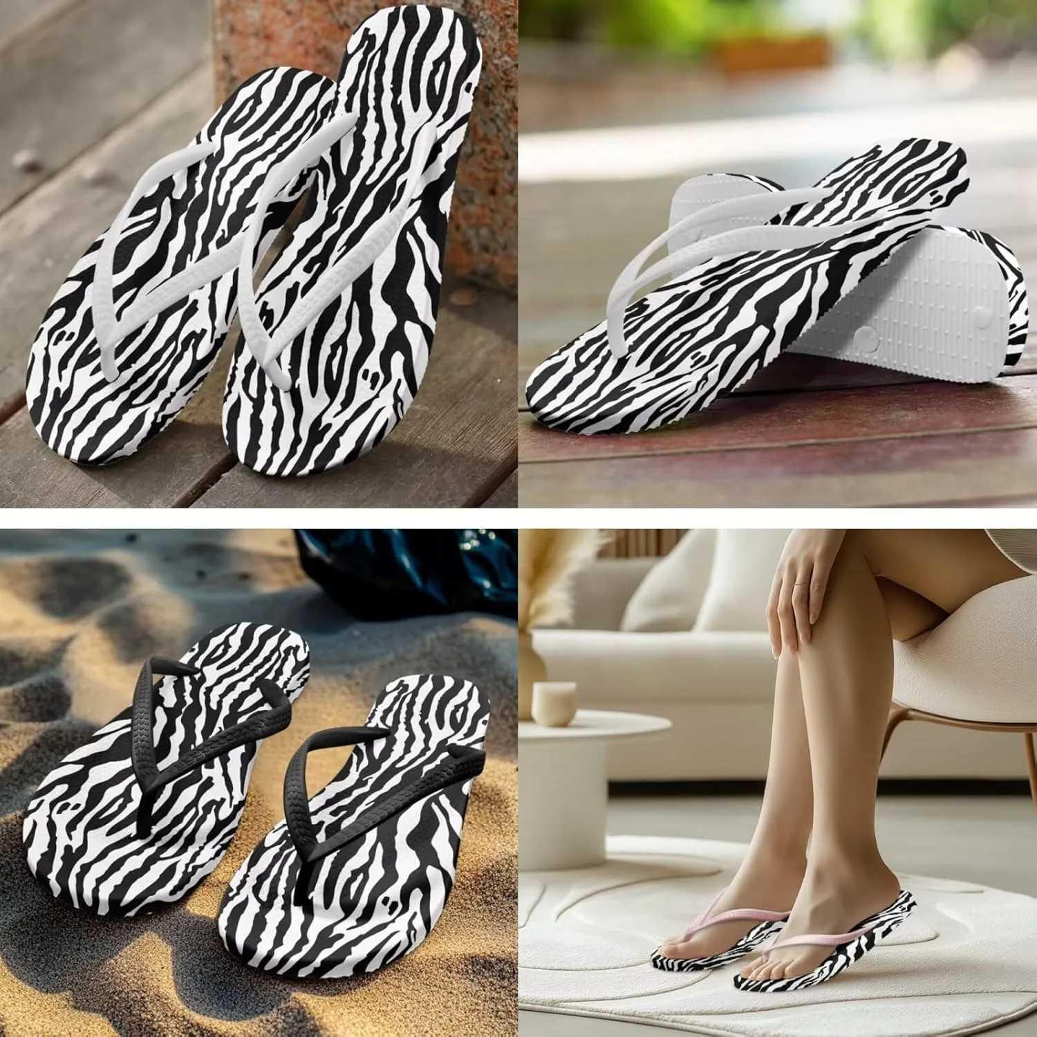 Flip Flops for Women EVA Sole Yoga Mat Comfortable Summer Beach Walking Thong Cushion Sandals Slip On Outdoor Indoor