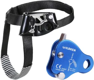 Foot Ascender Outdoor Mountaineering Tree Arborist Climbing Rappelling Equip, Climbing Ascender Fall Protection Belay Device Climbing Rope Grab for Rock Climbing
