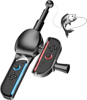 for Nintendo Switch 2 Fishing Rod, for New Switch 2 Controller Handle Fishing Game Accessory for Legendary Fishing, for Bass Pro Shops: The Strike & for Fish Star World Tour