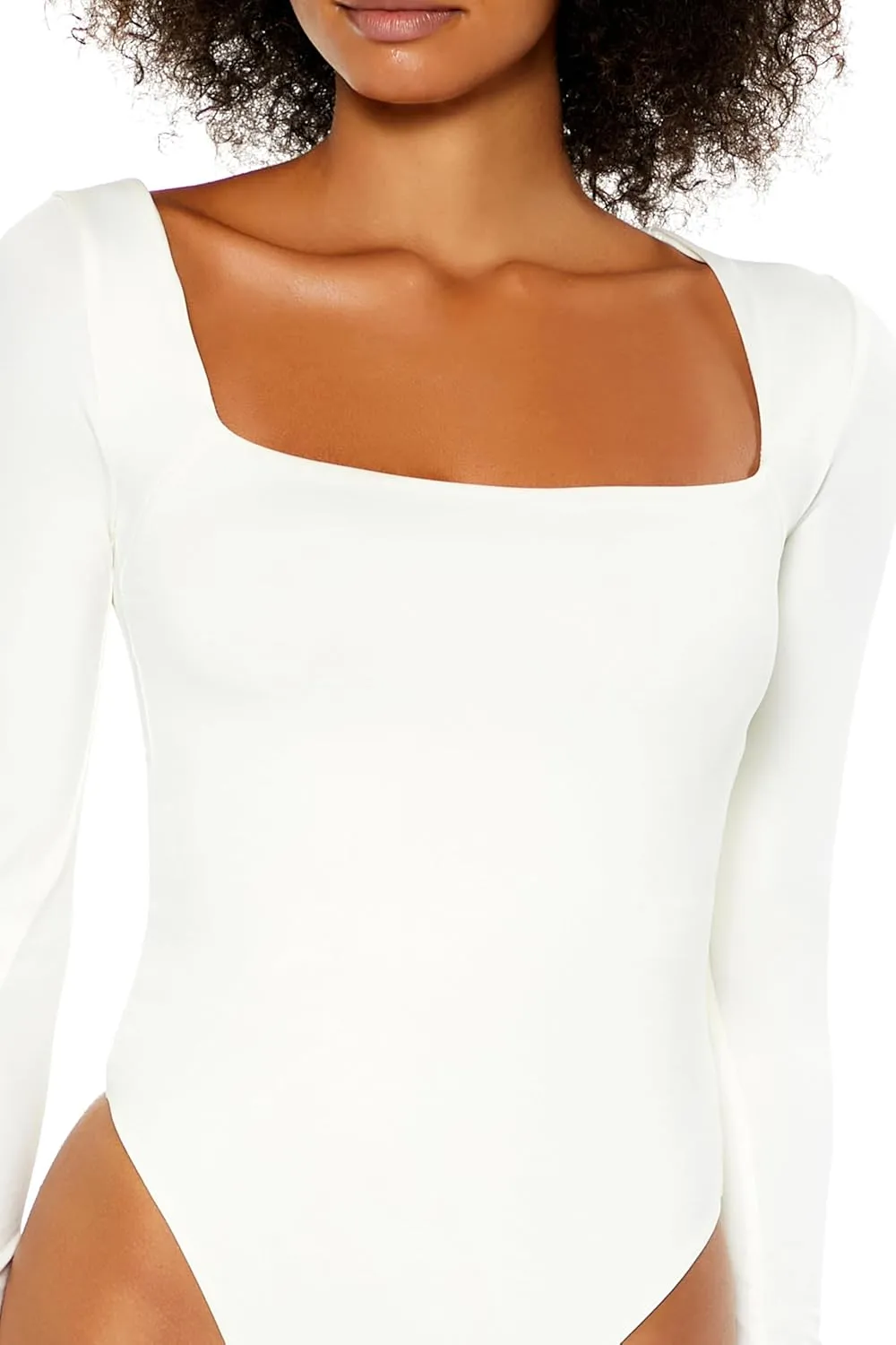 Forever 21 womens Contour Sculpt Long-sleeve Bodysuit