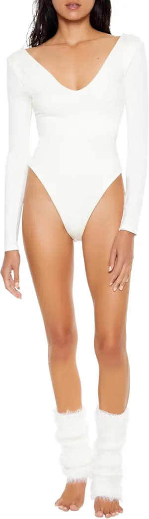 Forever 21 womens Contour Sculpt V-neck Bodysuit