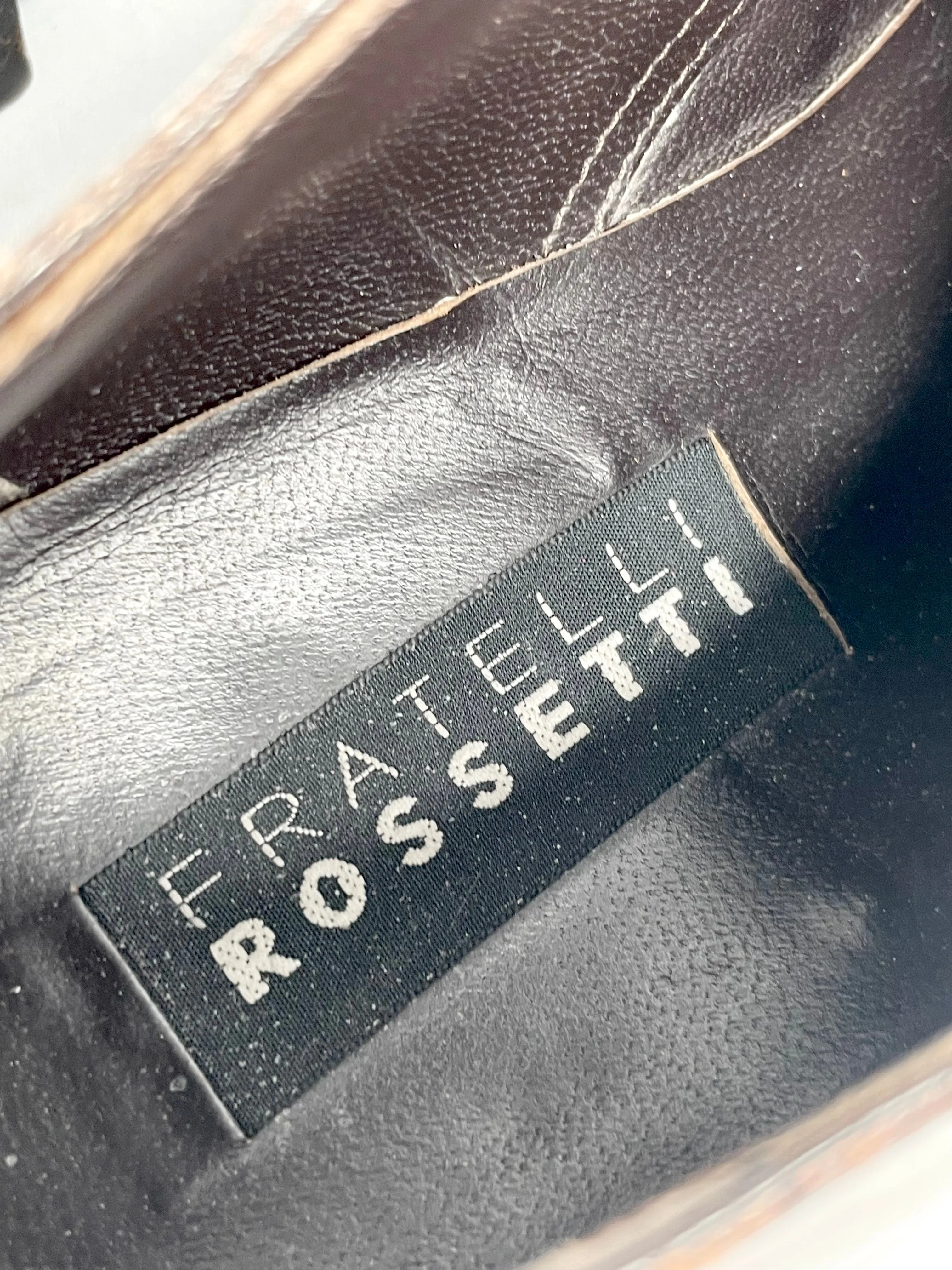 Fratelli Rossetti Chestnut Leather Wing-Top Dress Shoes - EU40