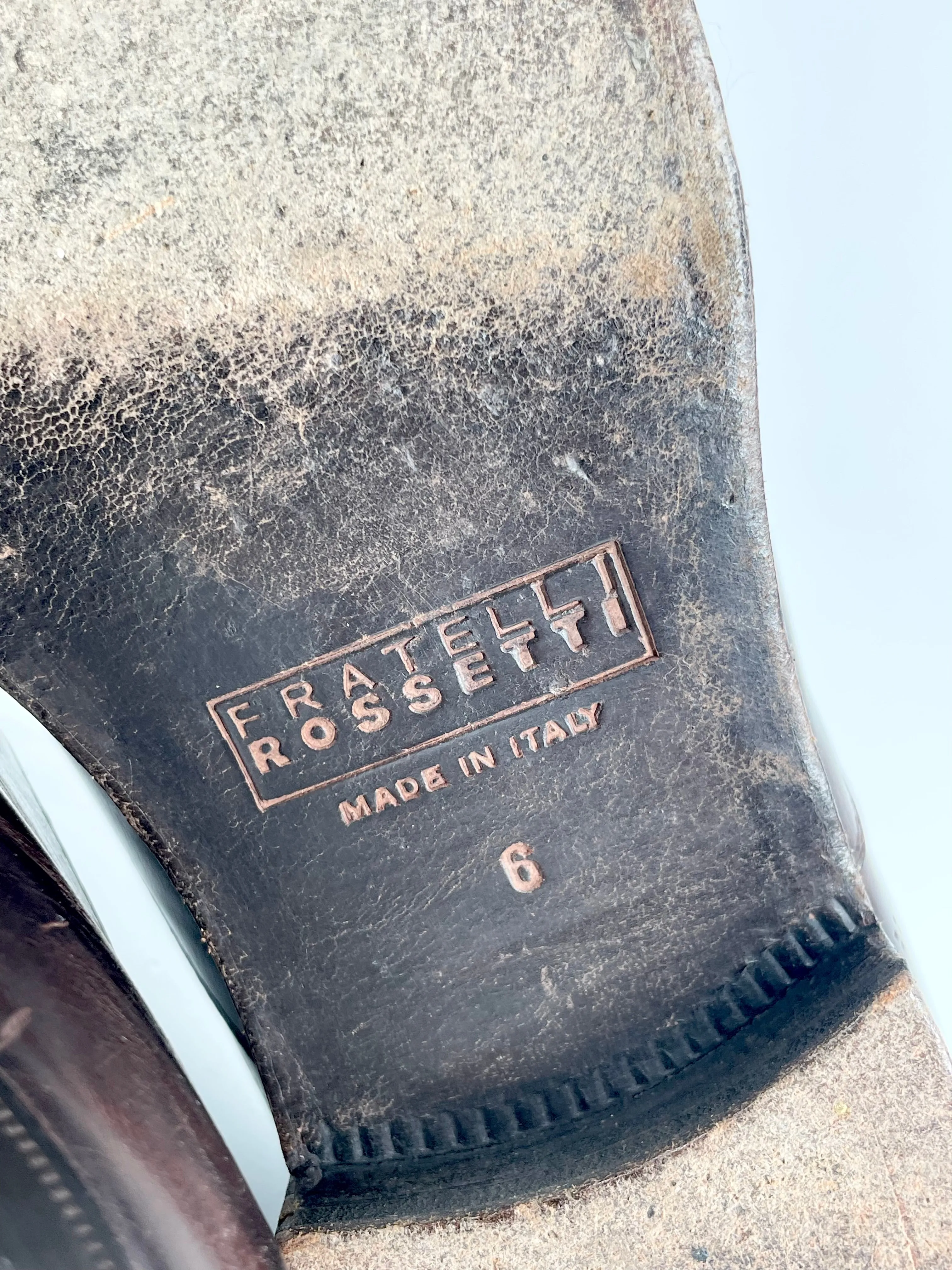 Fratelli Rossetti Chestnut Leather Wing-Top Dress Shoes - EU40