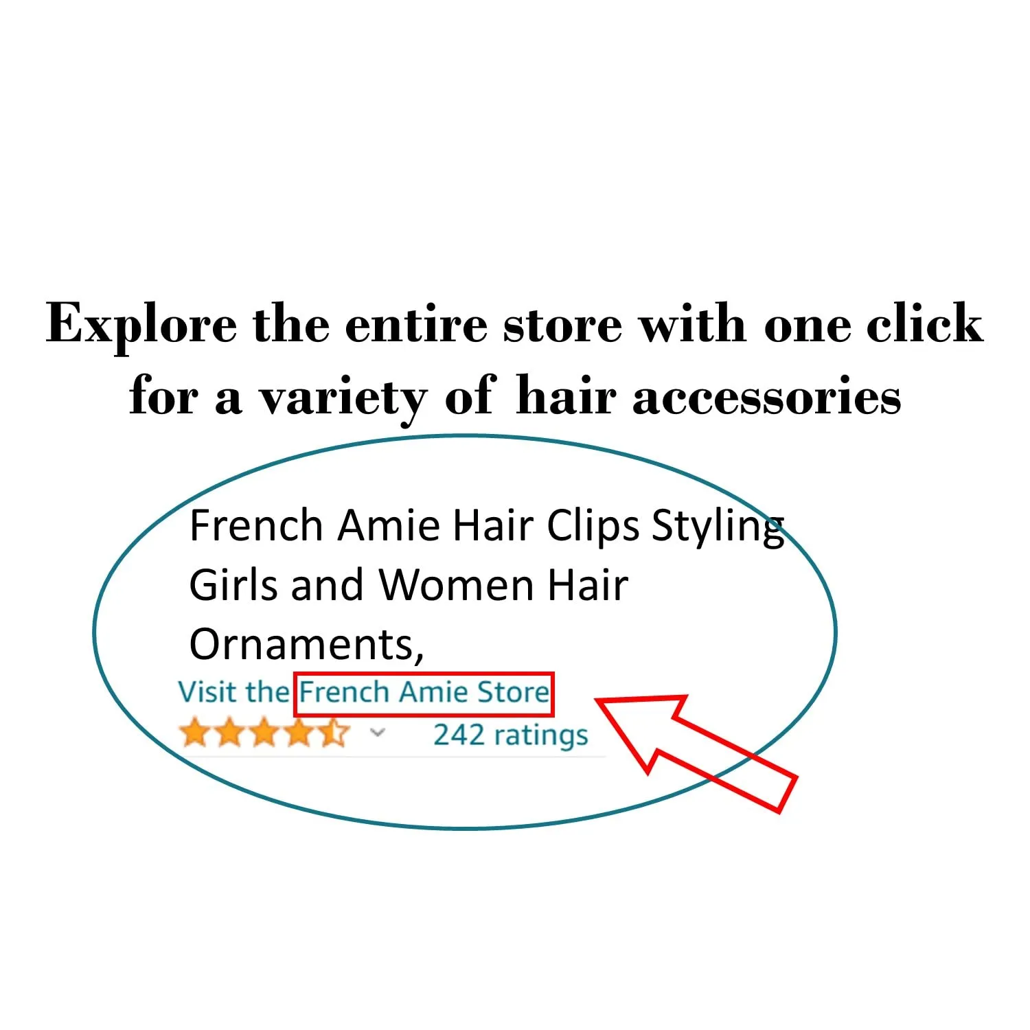 French Amie Oval Small 2 1/4” Ivory Celluloid Acetate Side Slide In Strong Hold Hair Clip Barrettes with Tige Boule Clasp for Girls and Women, Made in France