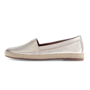 GABOR Guld skind loafer med bast kant