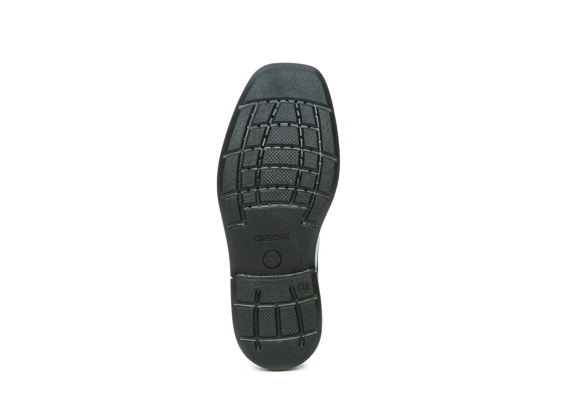 Geox School Shoes | Federico Stitch Lace Up | Black Leather