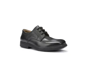 Geox School Shoes | Federico Stitch Lace Up | Black Leather