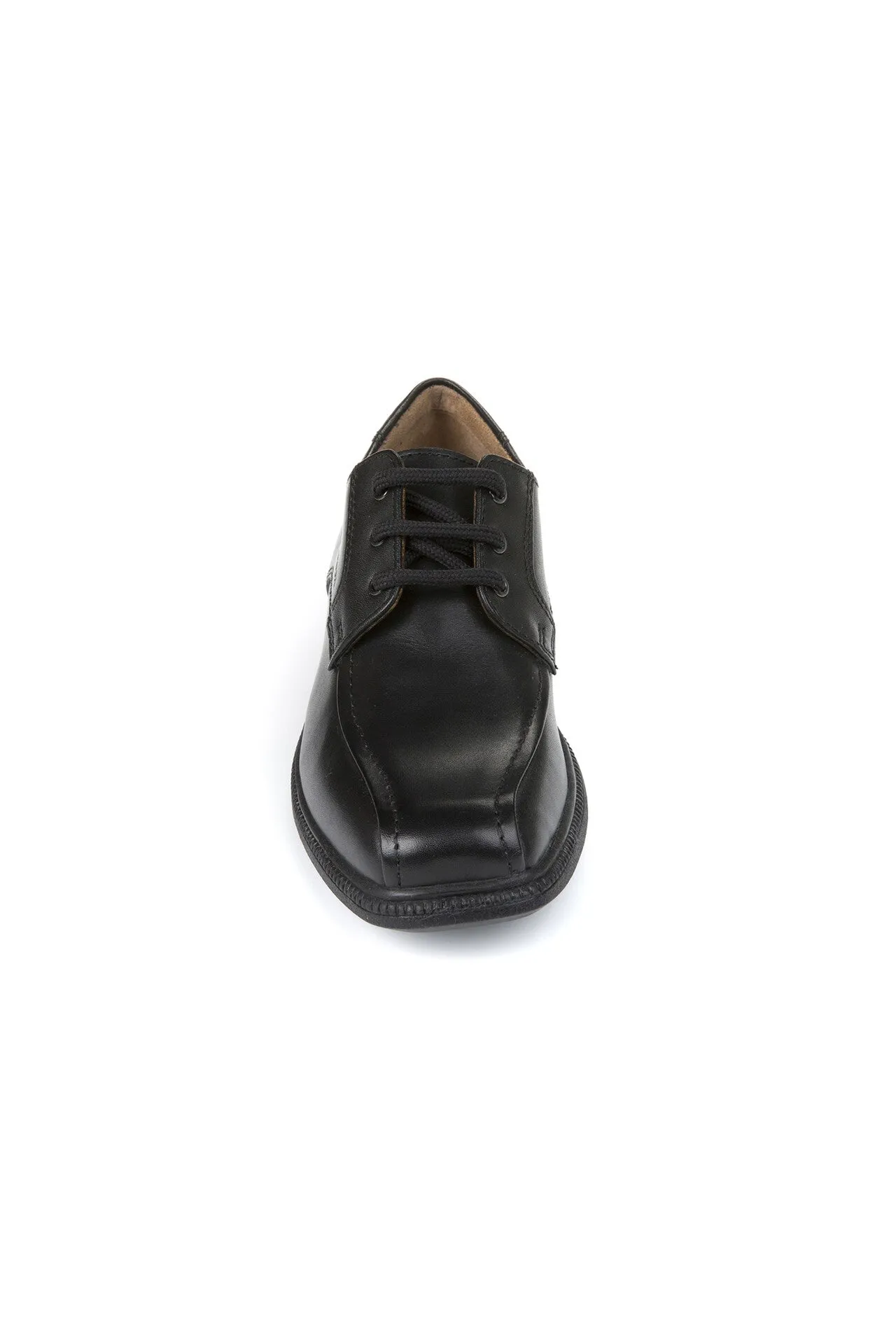 Geox School Shoes | Federico Stitch Lace Up | Black Leather