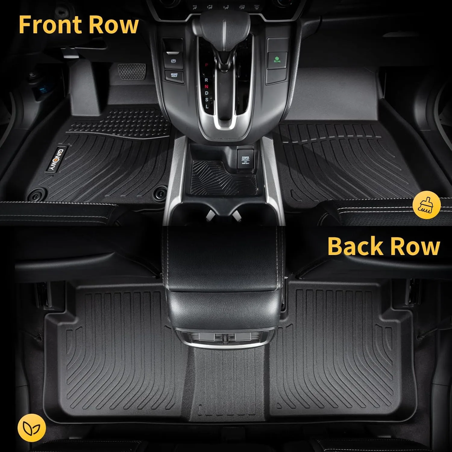 GINOWY-Floor Mats & Cargo Liner Custom Fit for 2024 2025 Mazda CX-90 (Fit for 6 & 7 Seats), All Weather Mats for Mazda CX90 2024 2025, CX 90 Car Accessories Mats, Cargo Mat Trunk Mats for CX-90