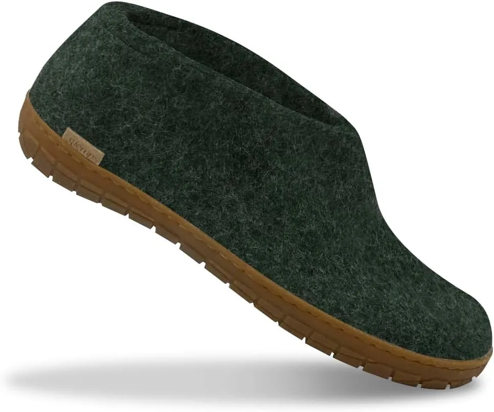 Glerups 100% Gotland Sheep Wool Shoe Slipper with rubber sole - Unisex