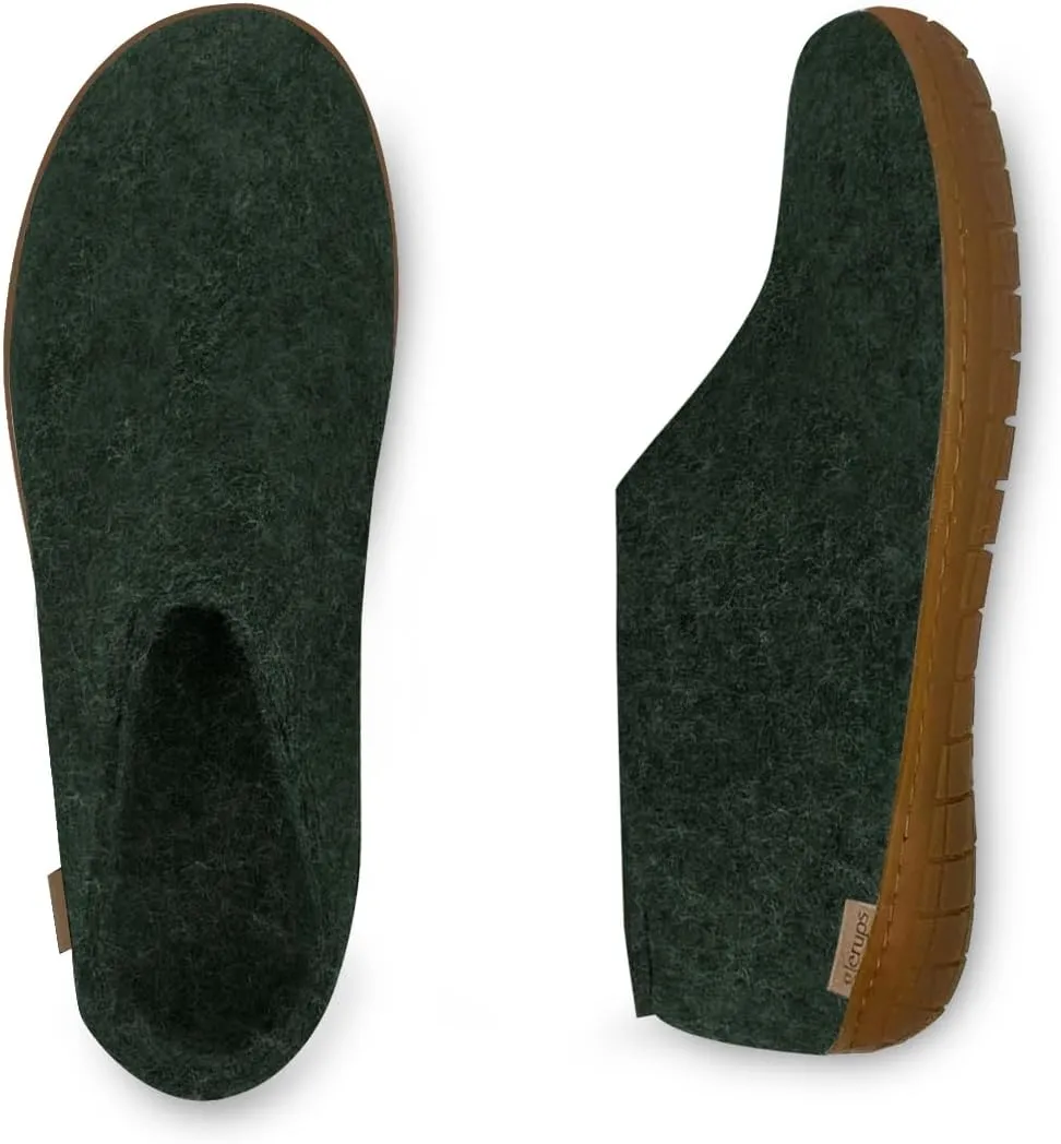 Glerups 100% Gotland Sheep Wool Shoe Slipper with rubber sole - Unisex