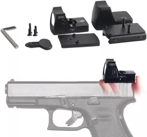GOTICAL – Combo of 2 - RMR Cover Plate for Glock 17 19 26 Cut Slides with Front and Rear Sight RMT S2