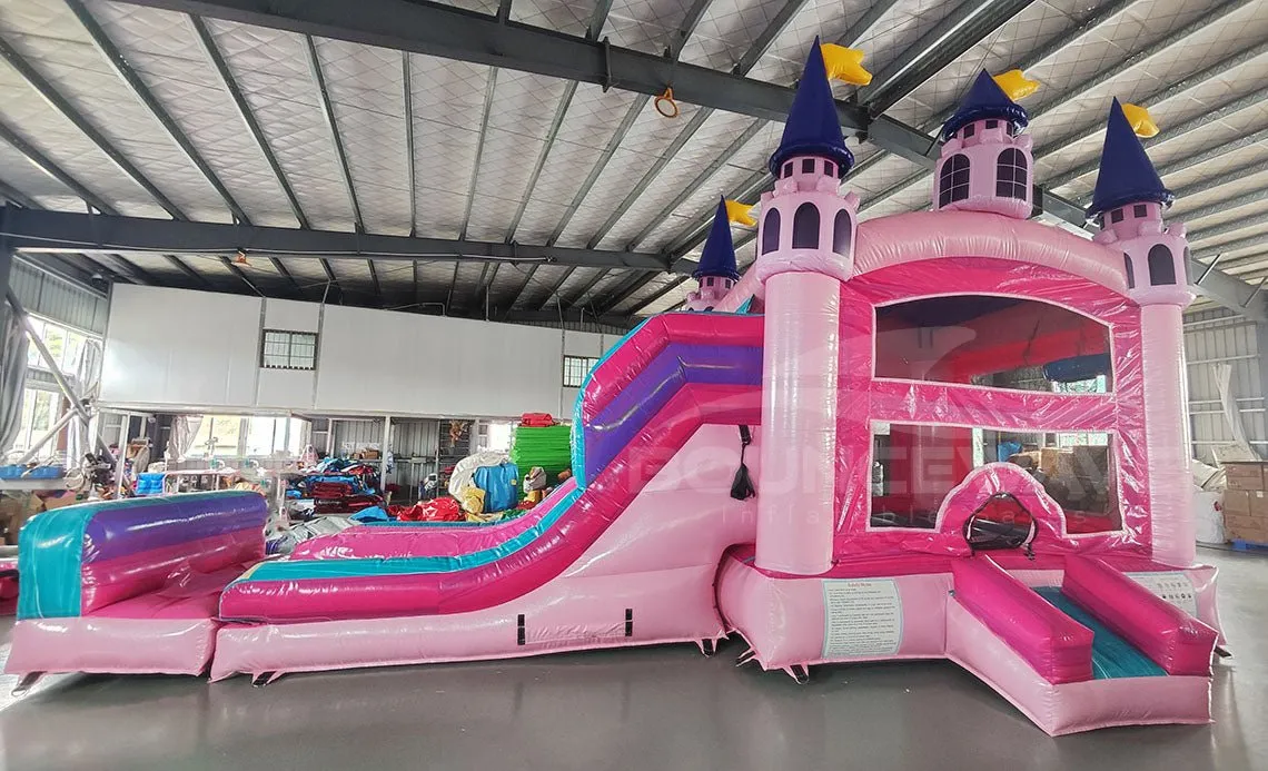 Grand Royal Castle Dual Lane Bounce House with Slide (Wet/Dry)