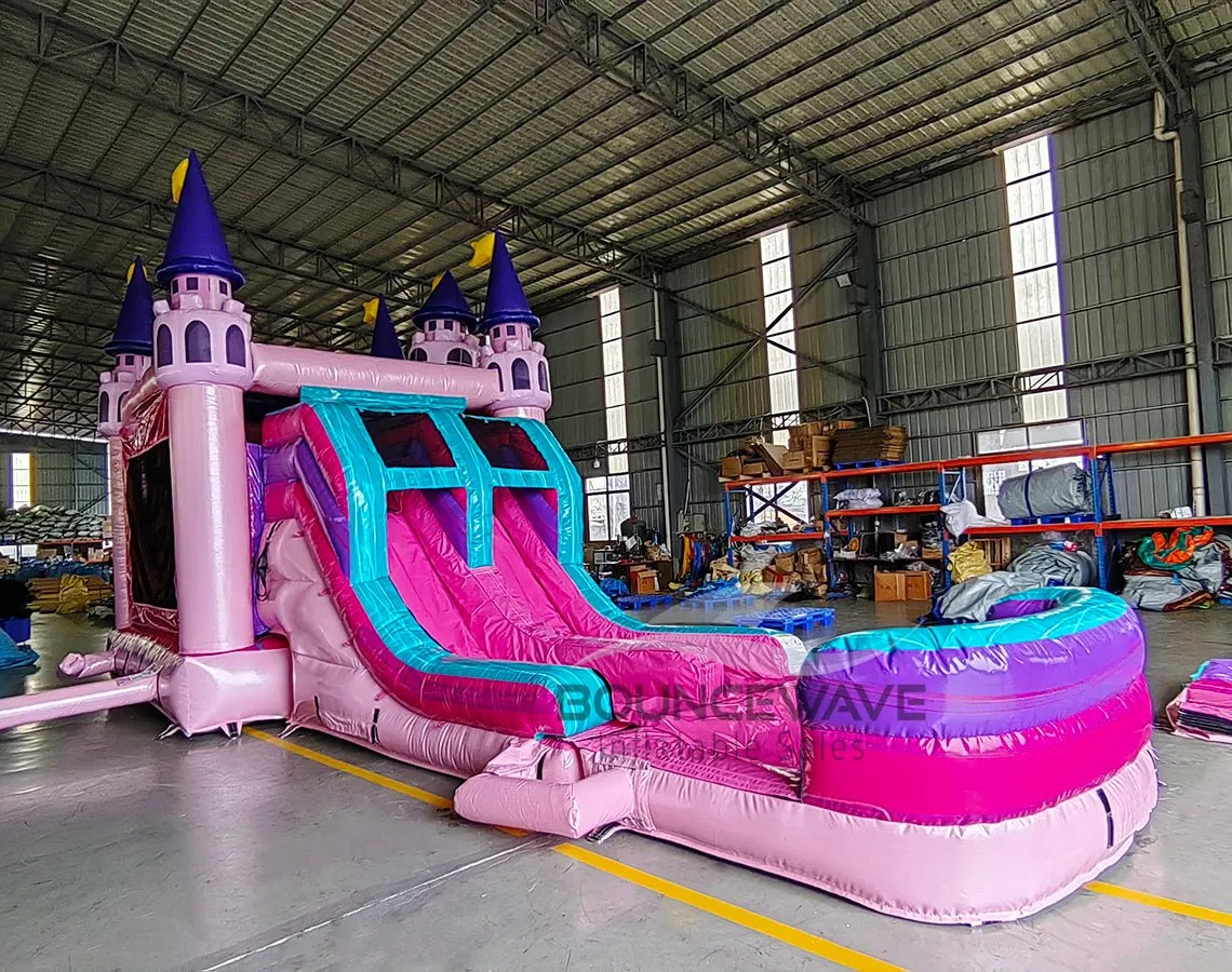 Grand Royal Castle Dual Lane Bounce House with Slide (Wet/Dry)