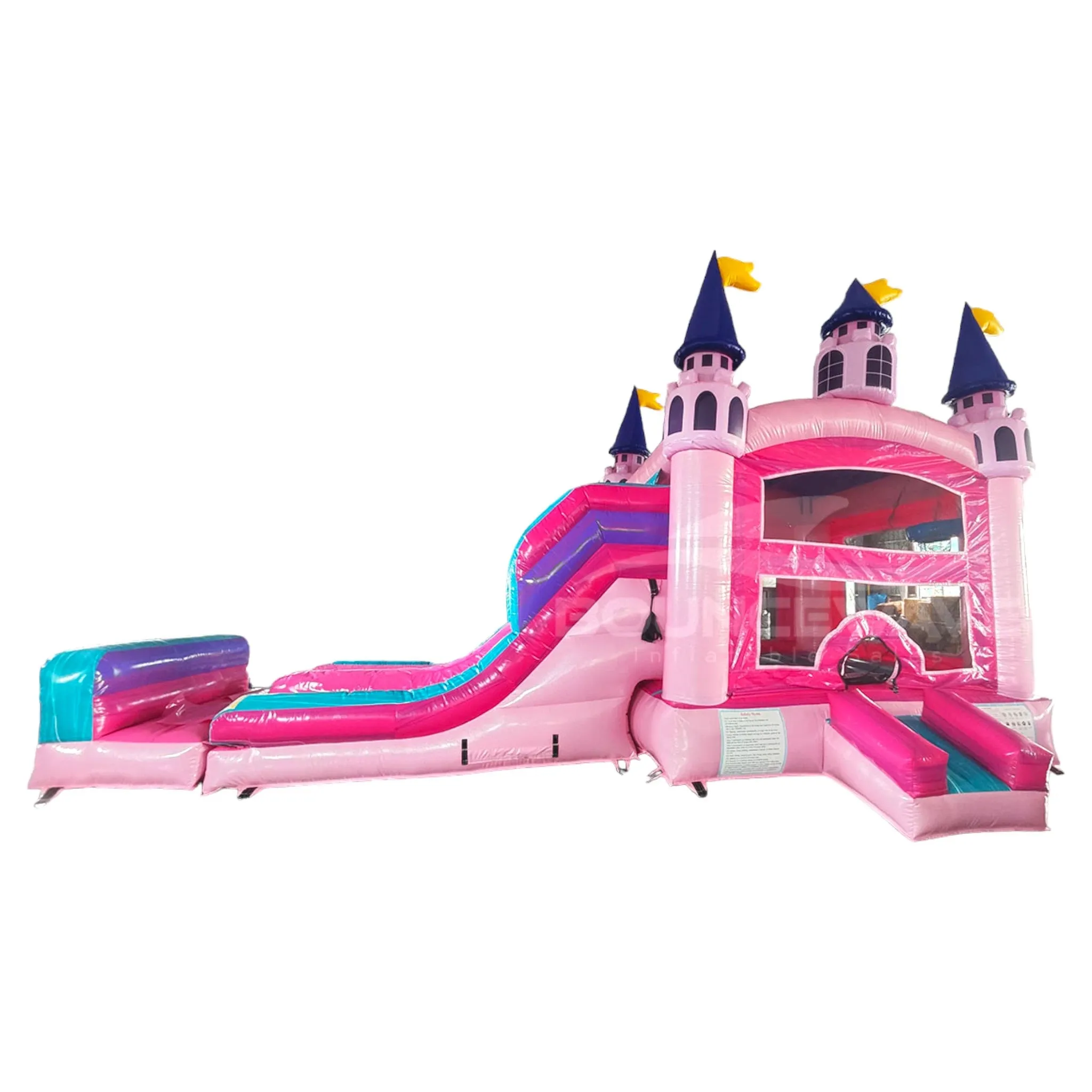 Grand Royal Castle Dual Lane Bounce House with Slide (Wet/Dry)