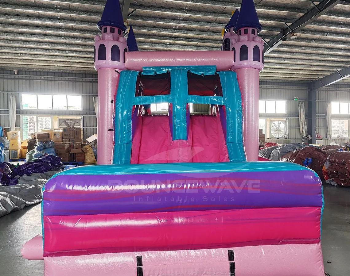 Grand Royal Castle Dual Lane Bounce House with Slide (Wet/Dry)
