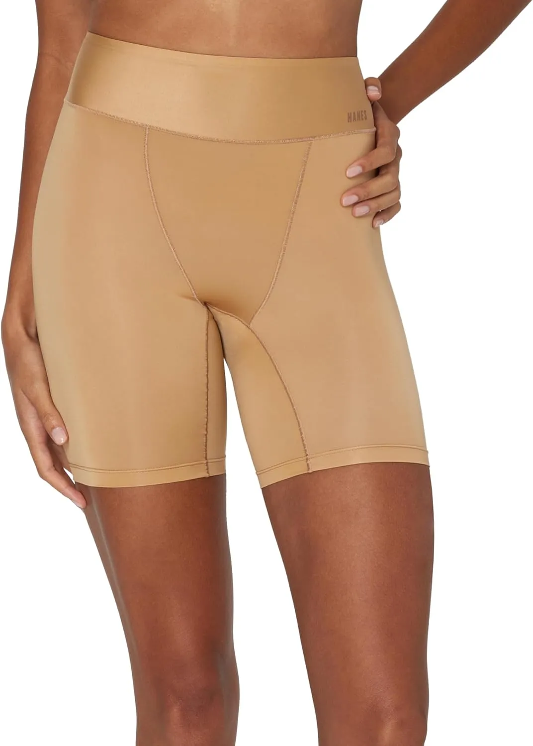 Hanes Women's Moves Underwear, Anti-Chafe Slip Shorts, Microfiber Slip Shorts for Women, 2-Pack