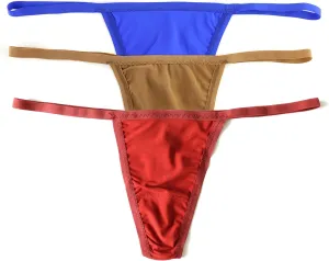 hanky panky - BreatheSoft G String Thong for Women | Cotton Lingerie, Smooth Seamless Underwear | One Size | 3 multi pack