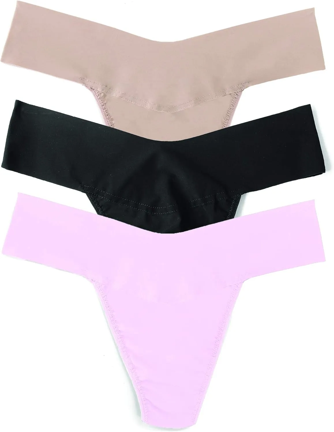hanky panky - BreatheSoft Natural Rise Thongs for Women | Comfortable Everyday Lingerie Panties | Sizes (XS-XL) | 3 pack