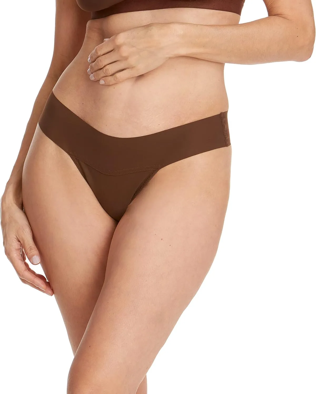 hanky panky - BreatheSoft Natural Rise Thongs for Women | Comfortable Everyday Lingerie Panties | Sizes (XS-XL) | 3 pack