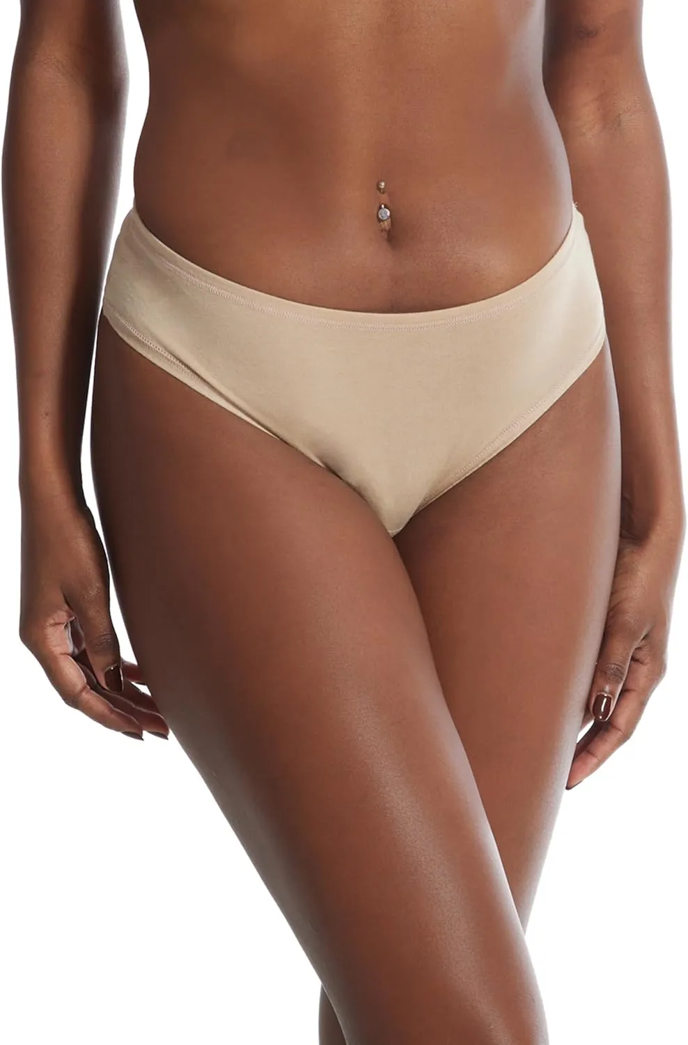 hanky panky - PlayStretch Natural Rise Thongs for Women | Stretch Cotton Underwear, Everyday Lingerie | Size (XS-XL) | 3 pack