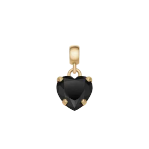 Heart Black Crystal Charm G