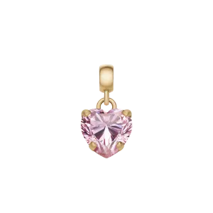 Heart Pink Crystal Charm G