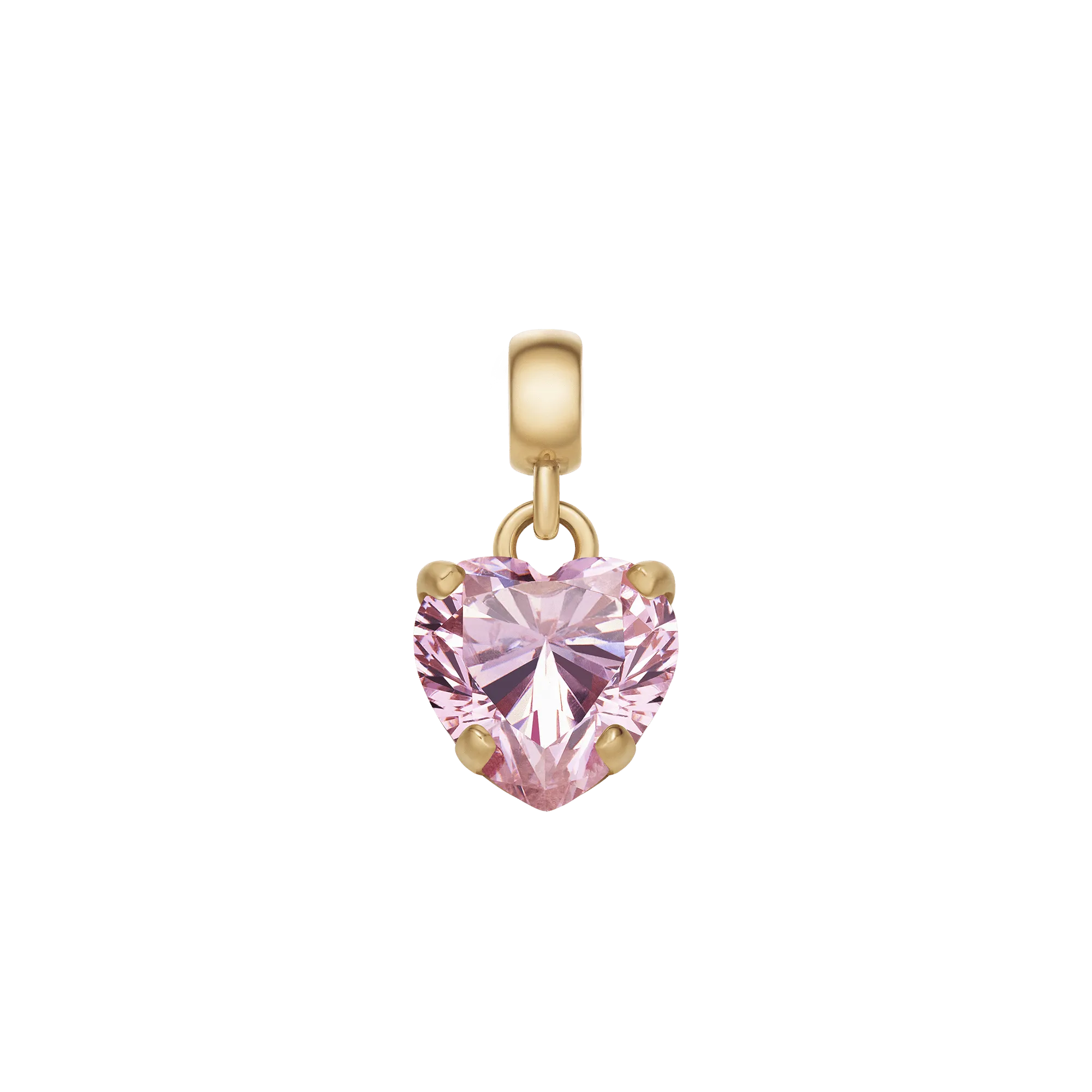 Heart Pink Crystal Charm G