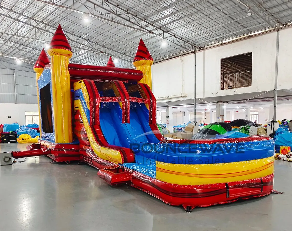 Heatwave Dual Lane Panel Bounce House with Slide (Wet/Dry)