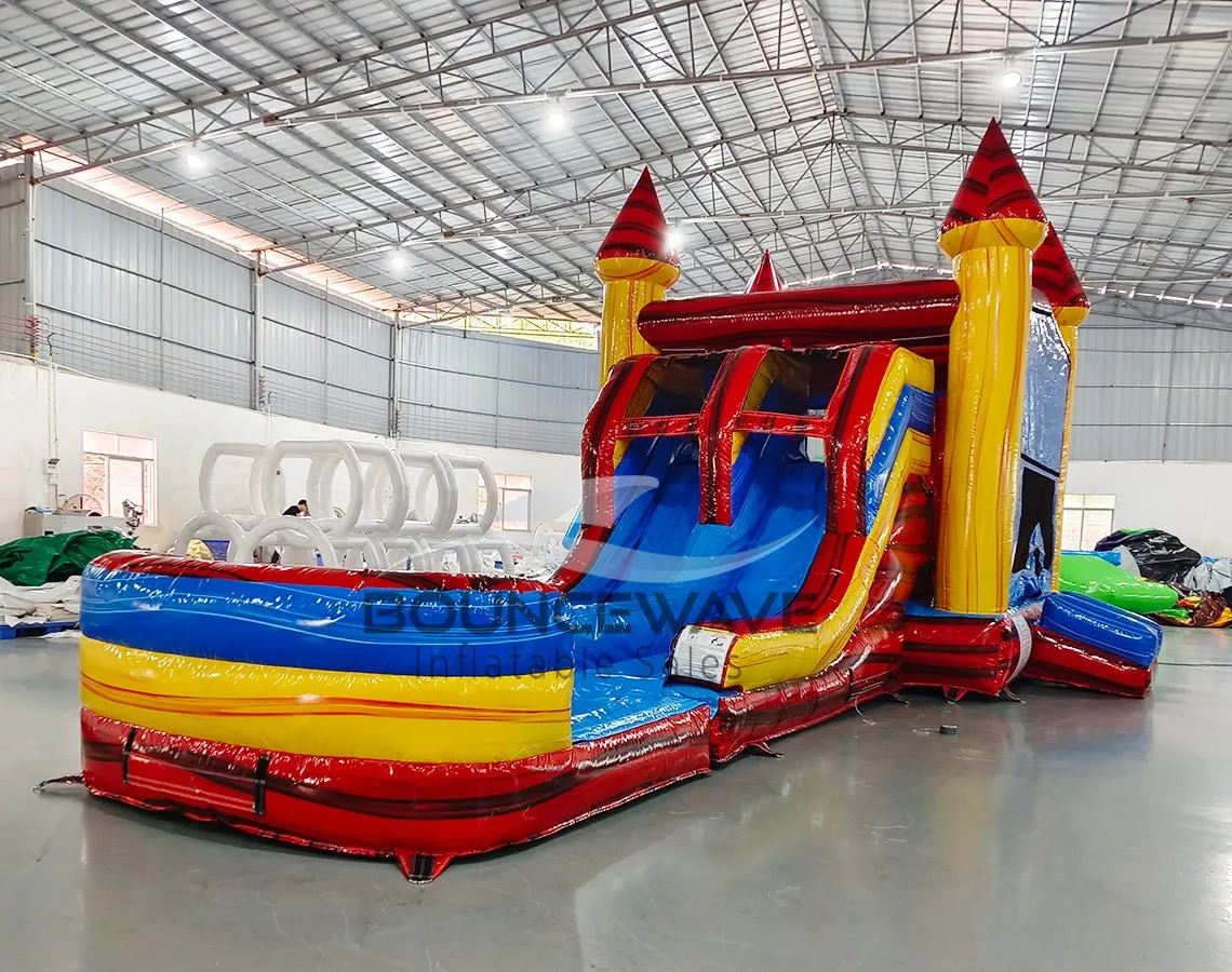 Heatwave Dual Lane Panel Bounce House with Slide (Wet/Dry)