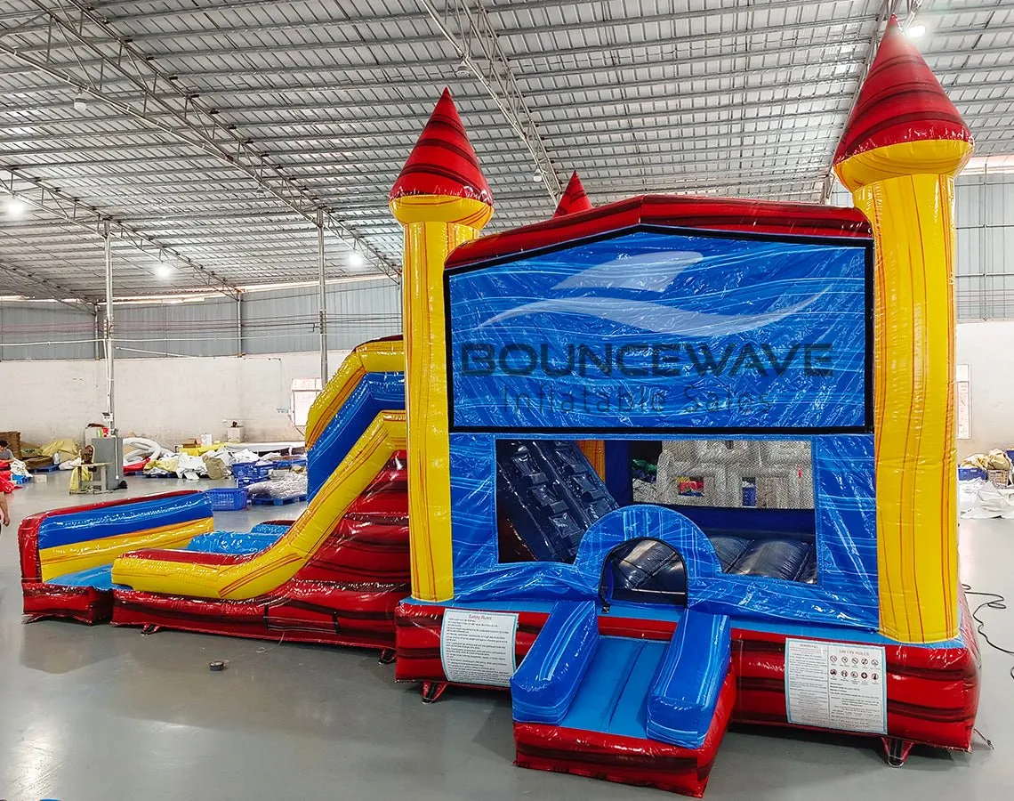 Heatwave Dual Lane Panel Bounce House with Slide (Wet/Dry)
