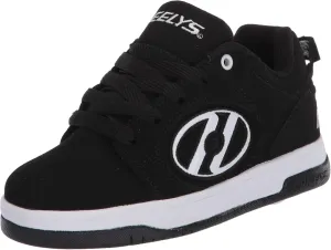 Heelys girls Voyager Tennis Shoe, Black/White, 7 Big Kid US