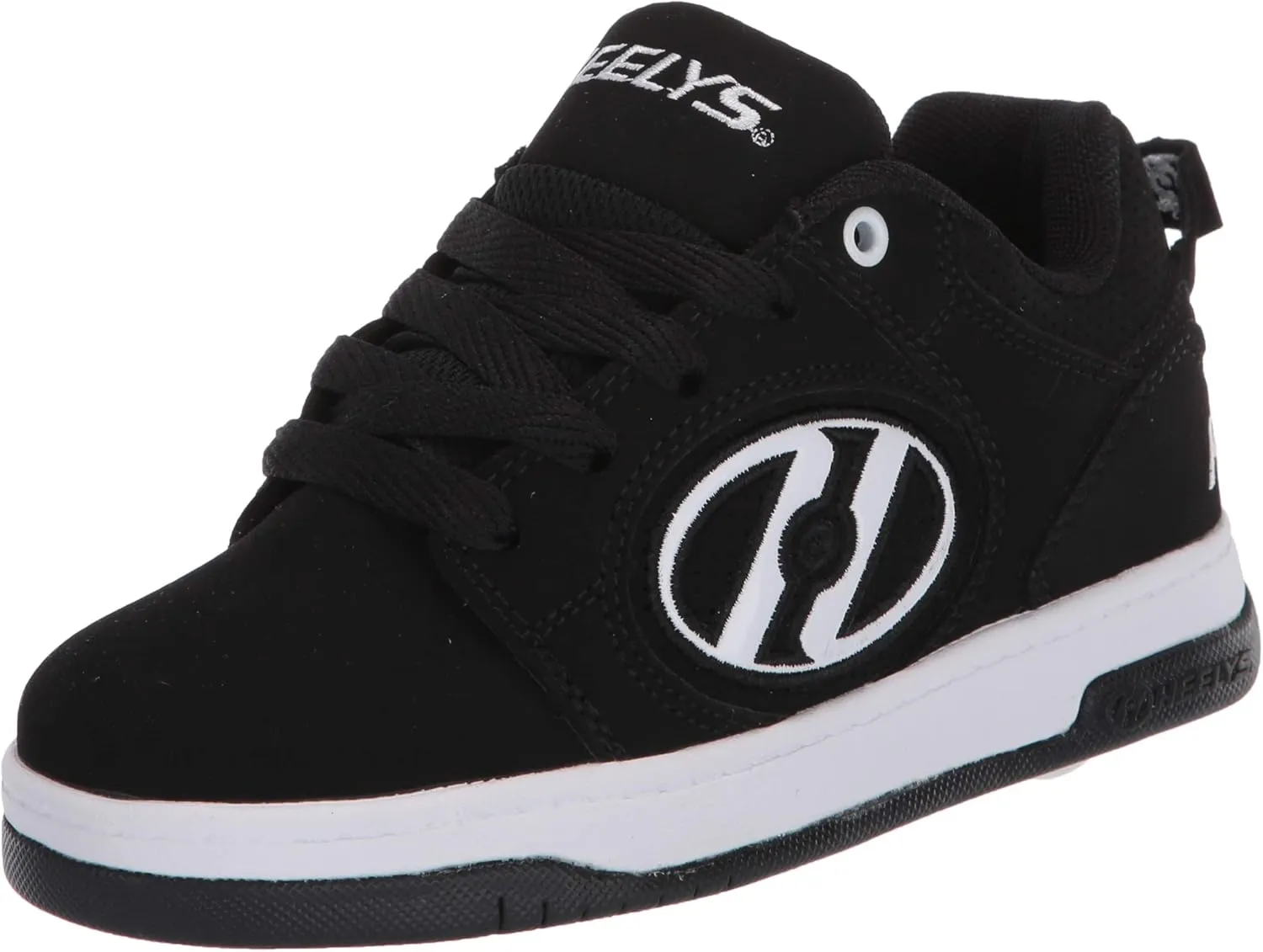 Heelys girls Voyager Tennis Shoe, Black/White, 7 Big Kid US