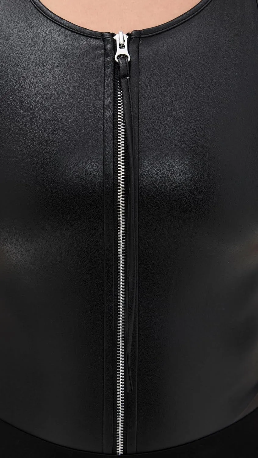 Helmut Lang Women's Zip Racer Thong Bodysuit