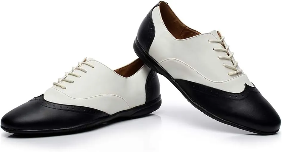 HIPPOSEUS Men's Latin Ballroom Dance Shoes Rubber Sole Wedding Party Dance Pums,Model 9015