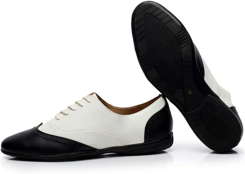 HIPPOSEUS Men's Latin Ballroom Dance Shoes Rubber Sole Wedding Party Dance Pums,Model 9015