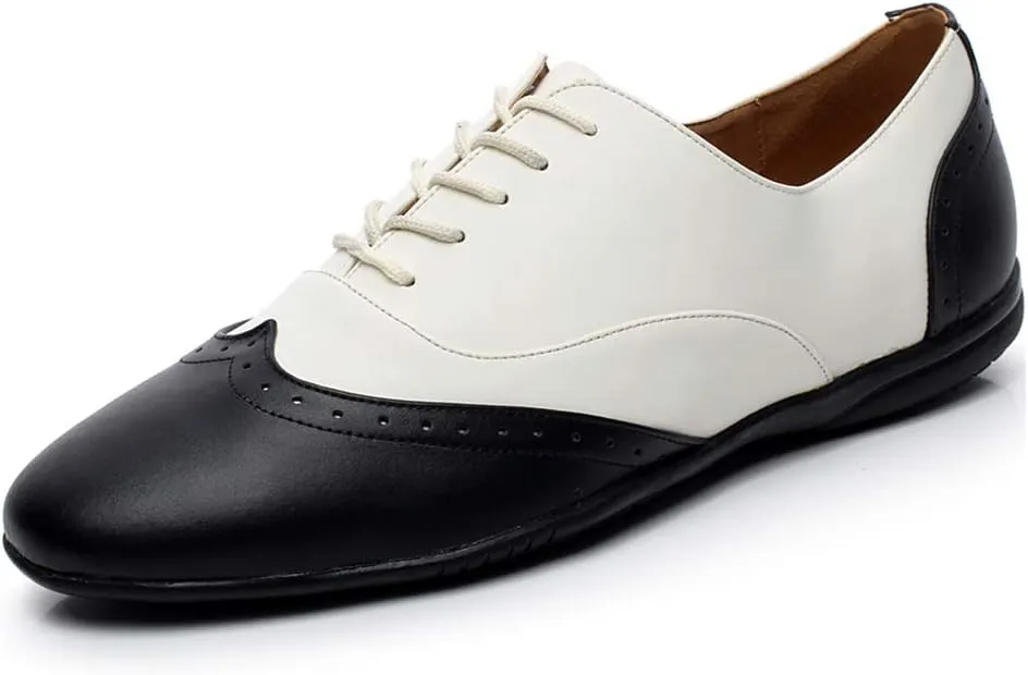 HIPPOSEUS Men's Latin Ballroom Dance Shoes Rubber Sole Wedding Party Dance Pums,Model 9015