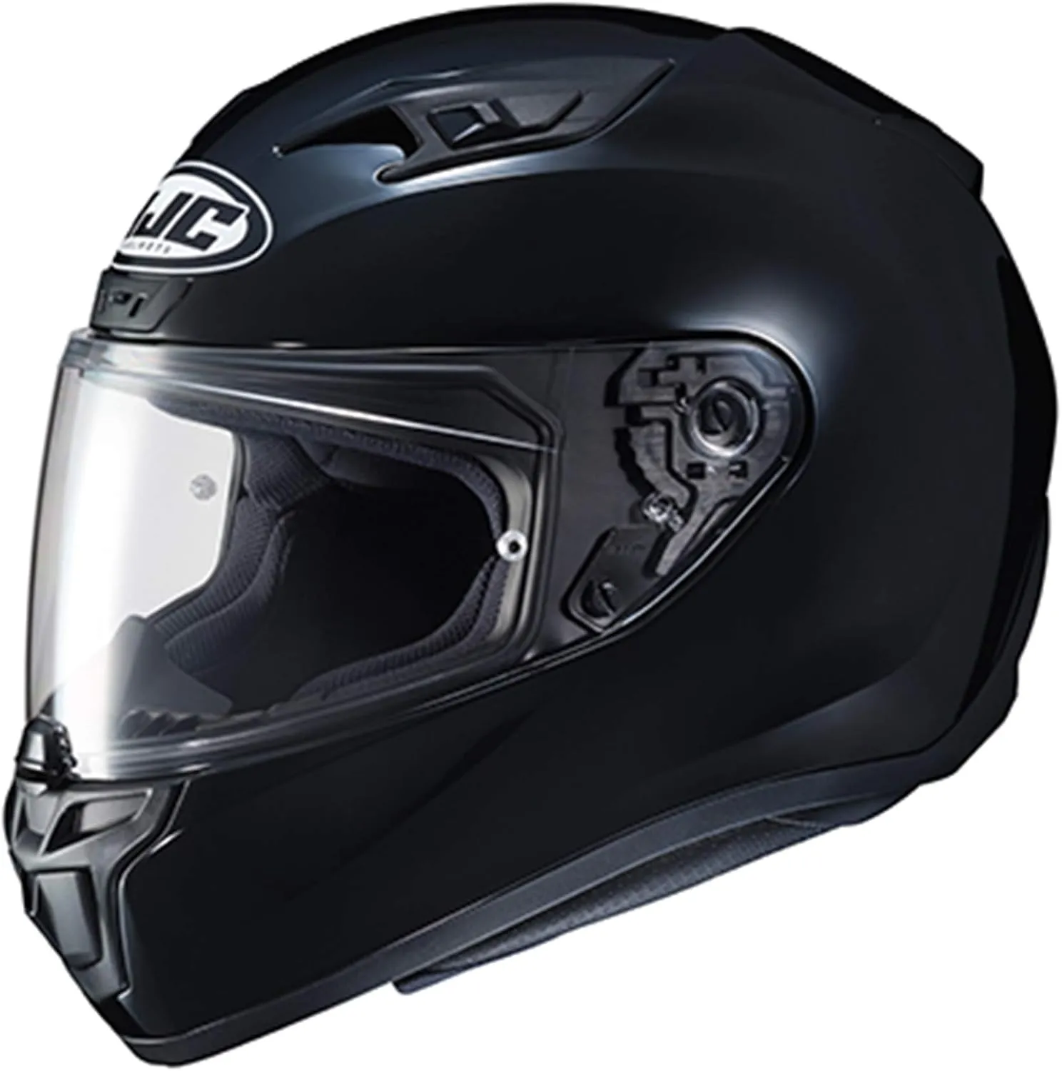 HJC i10 Solid Natural Motorcycle Helmet, DOT Approved (Black, Large)