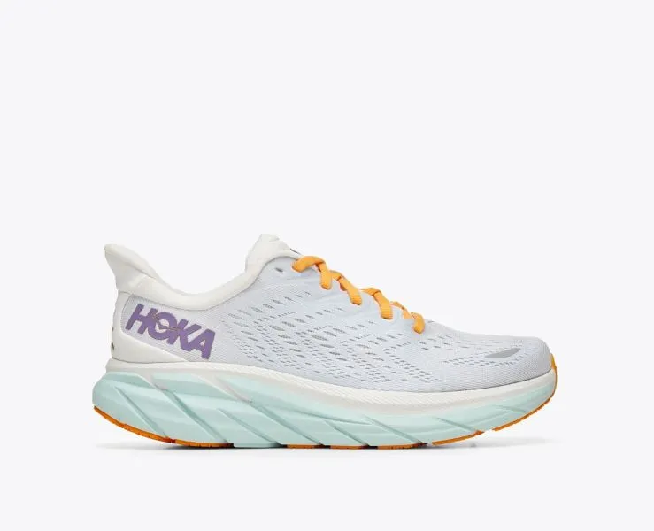 Hoka Blanc de Blanc/White Clifton 8 Womens Running Shoes 1119394-BDBW