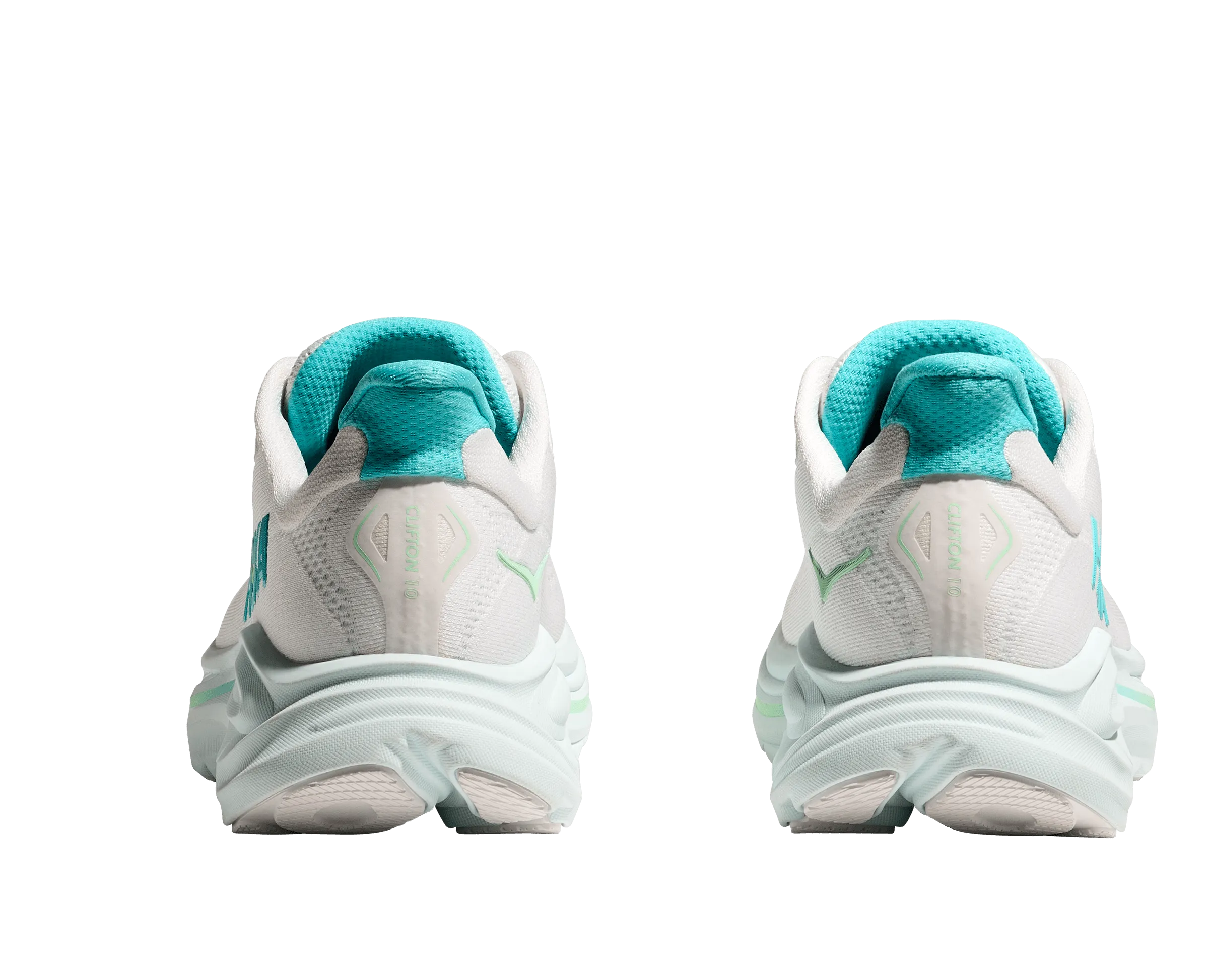 HOKA Women Clifton 10 Wide - White / Cielo Blue