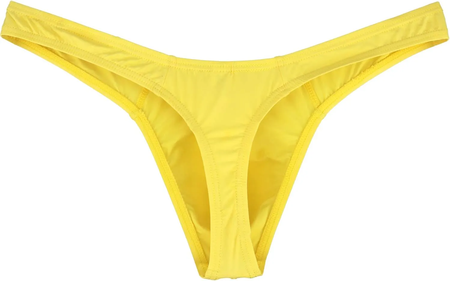 IKINGSKY Men's Silky Thong Sexy T-Back Mens Underwear Low Rise Stretch Underpanties