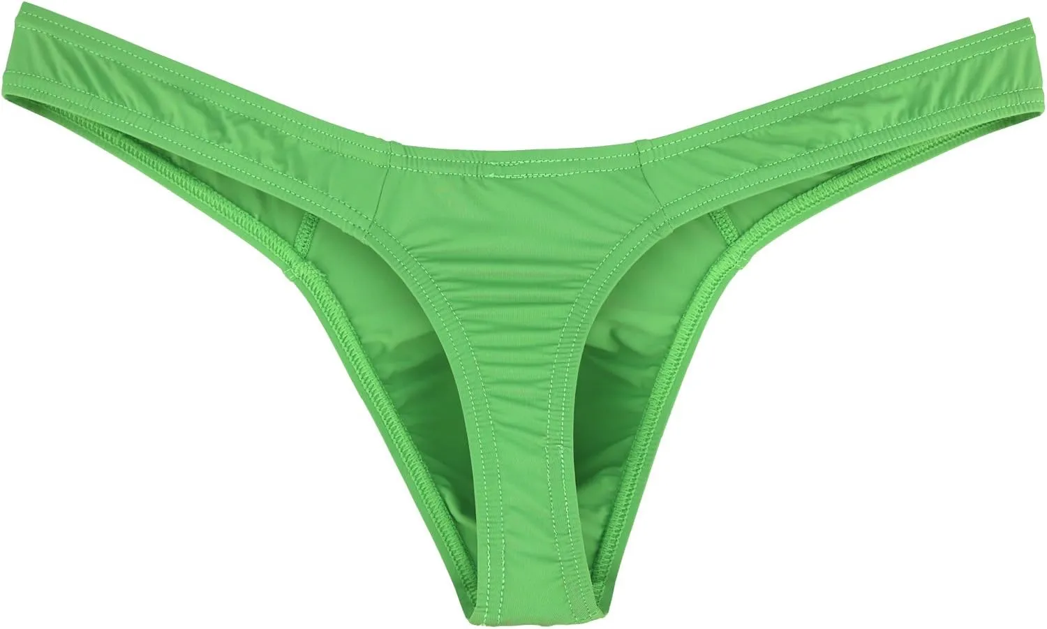 IKINGSKY Men's Silky Thong Sexy T-Back Mens Underwear Low Rise Stretch Underpanties